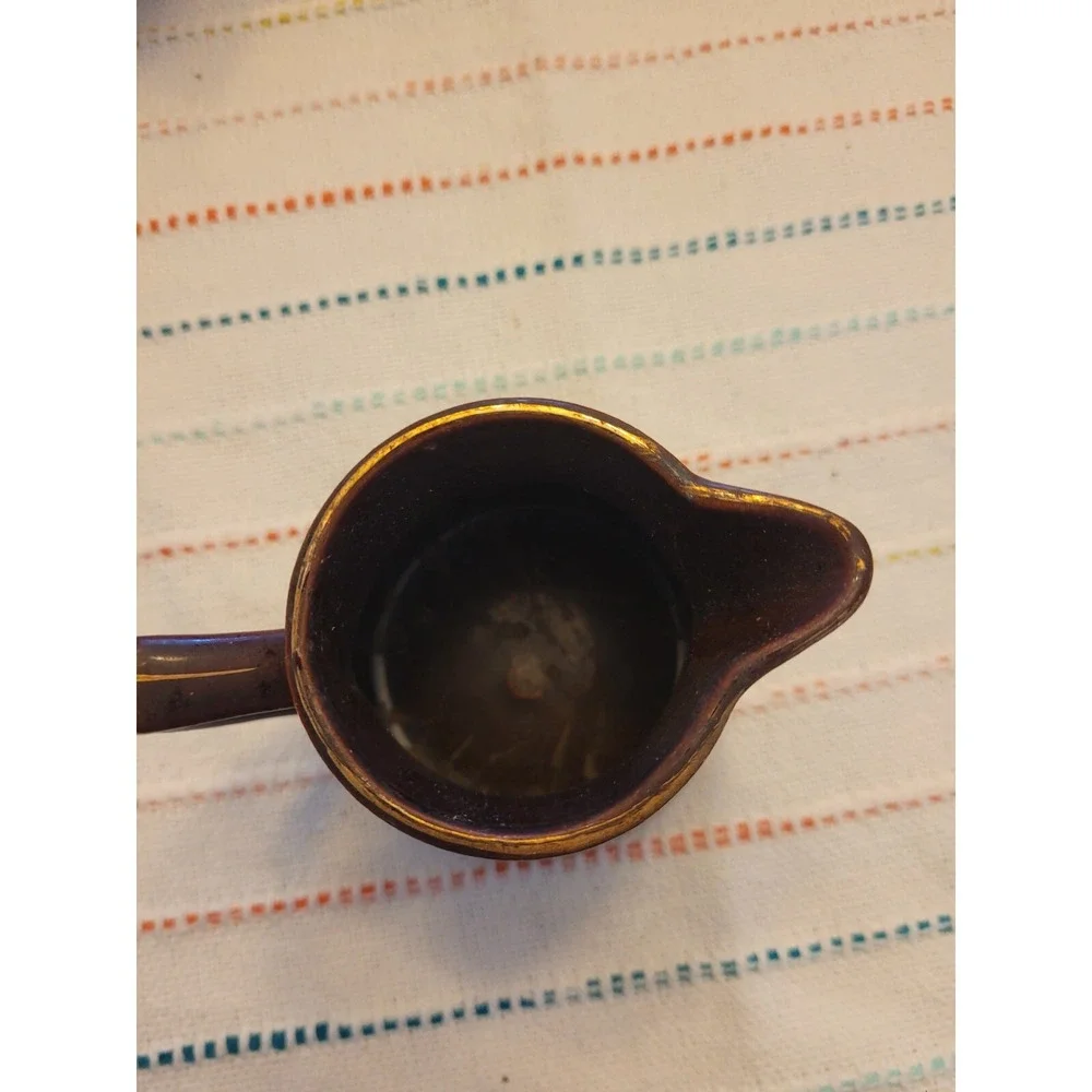 Vintage Japan Creamer Brown with Flower Design